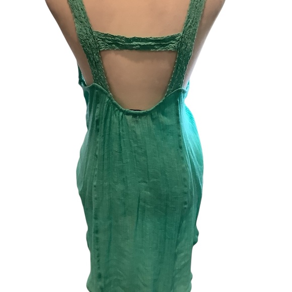 3 Sisters Green Swim Coverup With Pockets Hi Lo Hem Line - Picture 1 of 7
